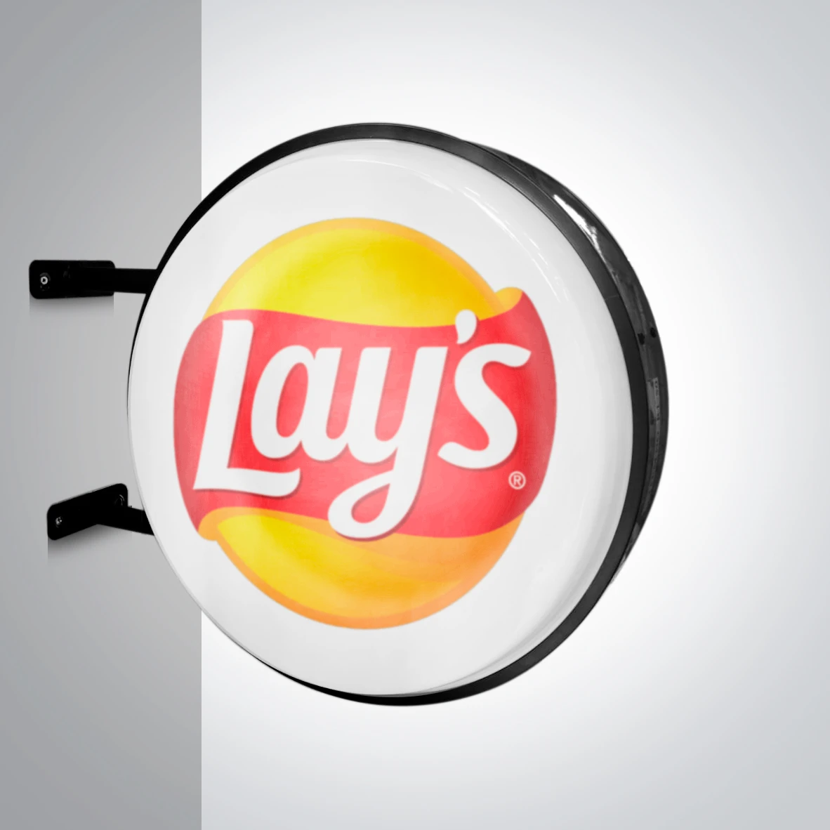 Aviso Circular LED Base (Doble Cara)